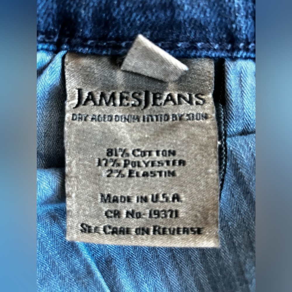 Vintage EUC JAMES JEANS High Class Wide Leg w/ Stretch 30 Blue Dark Paris Wash - Picture 6 of 13
